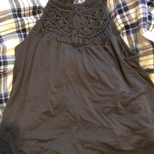 This is a new gray tank top from American eagle